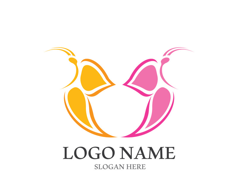 Butterfly logo icon vector design illustration