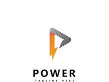 Letter P  power logo icon vector design