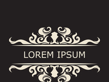 Luxury Logo template flourishes elegant ornament Fashion vector illustration