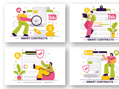 10 Digital Smart Contract Illustration