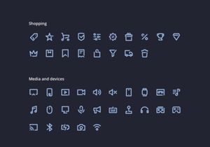 Unicons Icon Set!  200 Vector line icons.