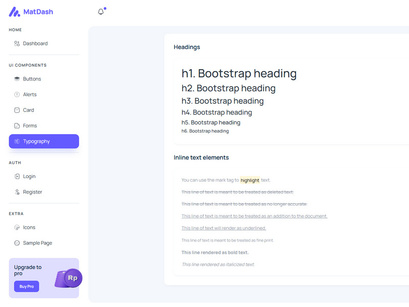 MatDash Free Bootstrap Admin Dashboard Template