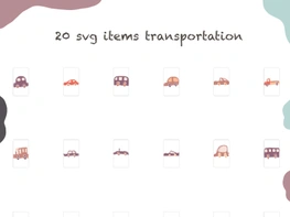 Illustration stamps stickers icons transportation images pictures icons preview picture