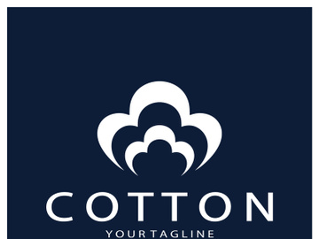 Soft natural organic cotton flower plant logo for cotton plantations, industries,business,textile,clothing and beauty,vector preview picture