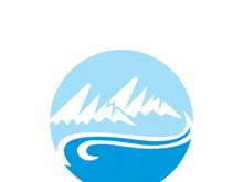 Mountain icon logo template vector illustration design