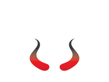 Devil horn Vector icon design illustration Template