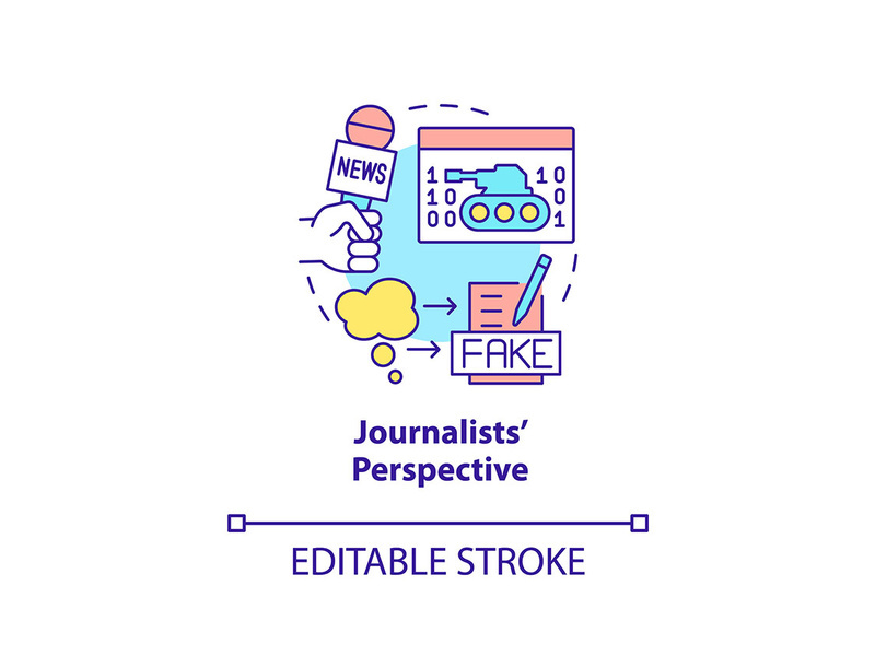 Journalists perspective concept icon