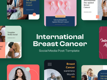 International breast cancer day Instagram Post Template preview picture