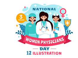 12 National Women Physicians Day Illustration preview picture