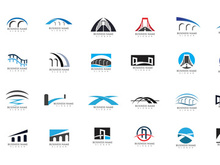 Bridge logo Vector set bundle