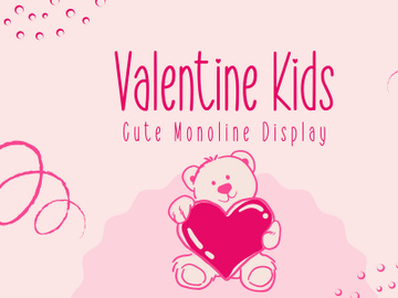 Valentine Kids - Cute Monoline Sans Serif preview picture