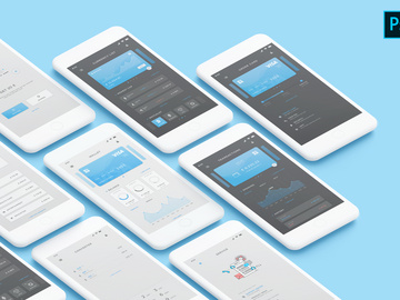 Mobile wallet UI kit preview picture