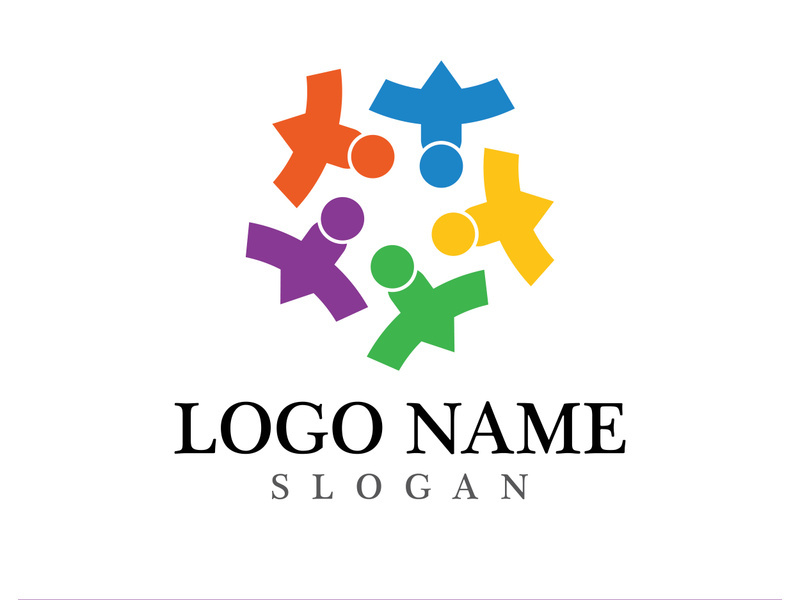 Community logo and symbol vector icon template