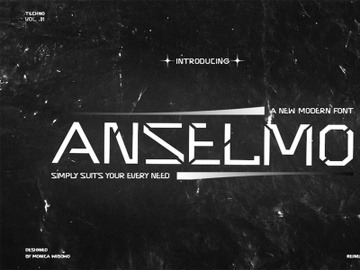 Anselmo – Free Techno Font preview picture