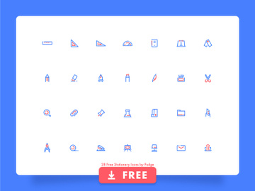 28 Free Stationery Icon Set preview picture