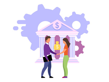 Reliable banking service flat vector illustration preview picture