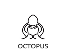 Octopus logo image design icon illustration animal vector