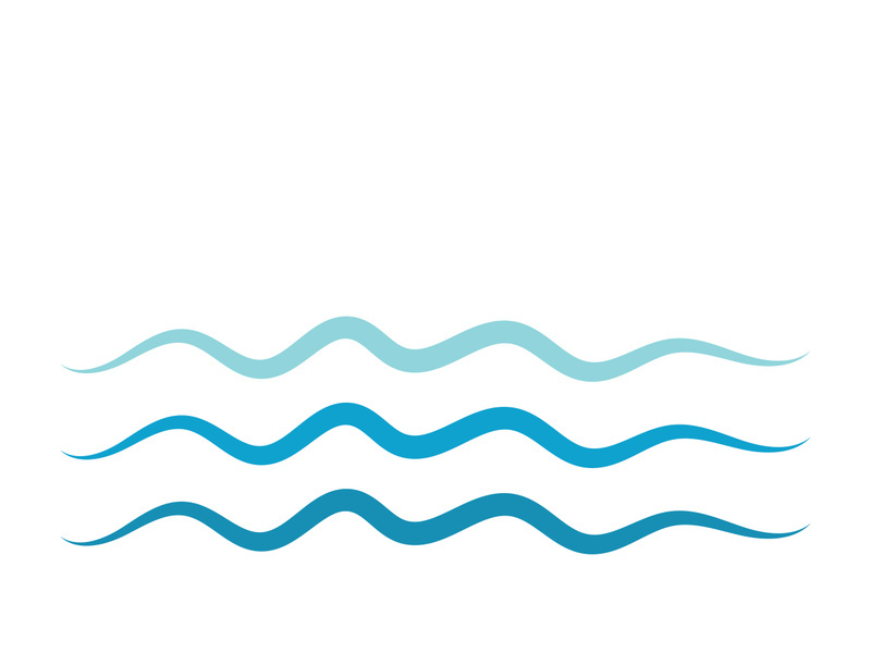 Water wave icon vector illustration design logo