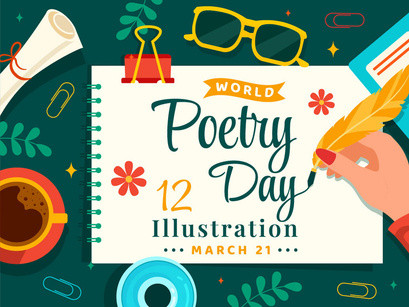 12 World Poetry Day Illustration