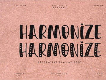 Harmonize - Display Font preview picture