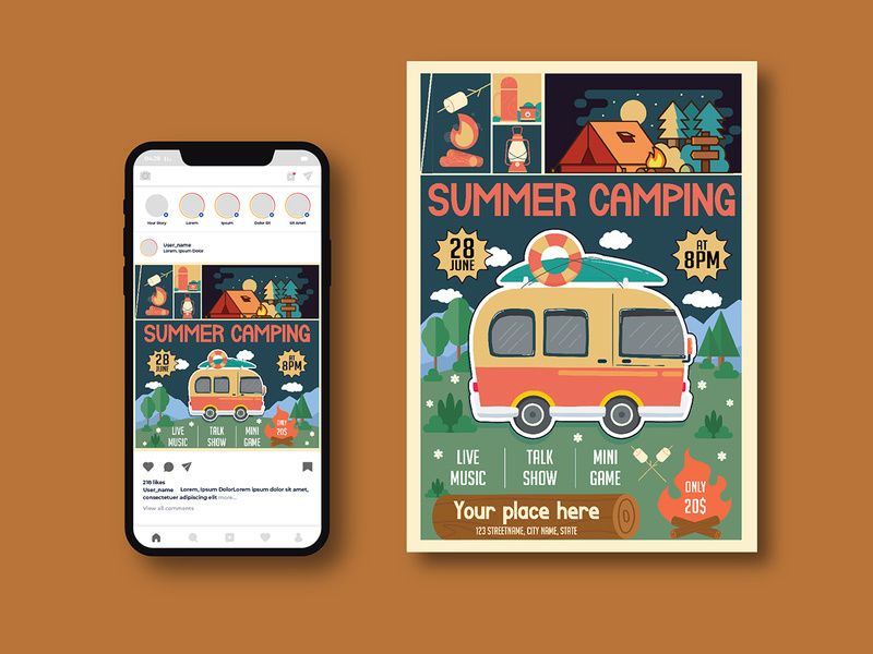 Summer Camping Flyer