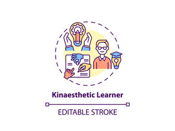 Kinaesthetic learner concept icon preview picture