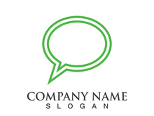 message bubble logo and symbol speech icon illustration