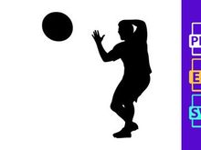 A silhouette of a person catching a ball in mid air with athletic movement and focus