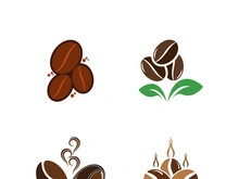 Coffee bean icon vector illustration template