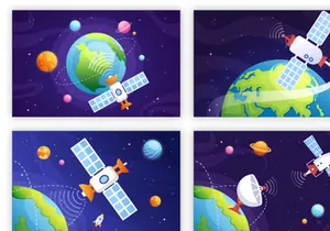17 Satellites and 5G Network Illustration