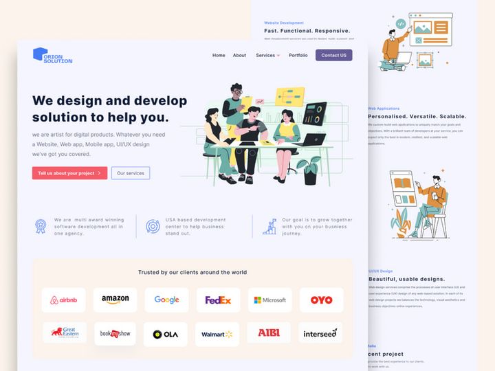 Software Startup Agency Landing Page
