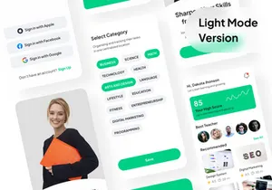 Curso - eCourse Online Mobile App UI Kits