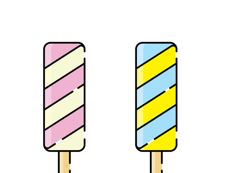 Minimalist Ice Cream vector illustration