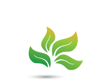 Logos of green tree leaf ecology nature element vector preview picture