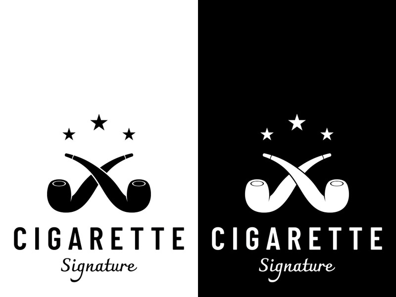 Smoking pipe vintage logo