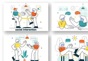 10 Social Interaction Illustration