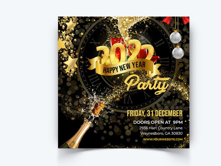 New Year Social Media Instagram Posts Template