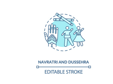 Navratri and dussehra concept icon preview picture