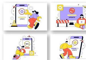 10 App Update Vector Illustration