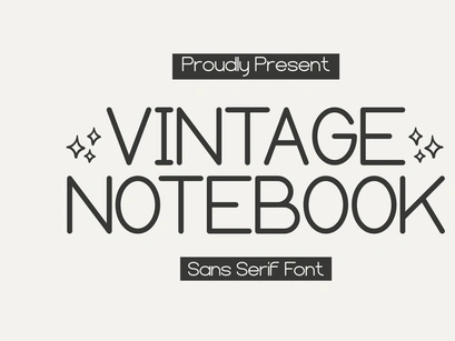 Vintage Notebook - Sans Serif Font