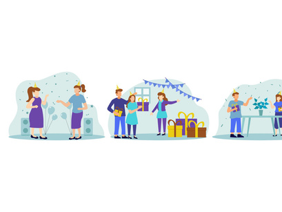 Birthday Flat Illustration