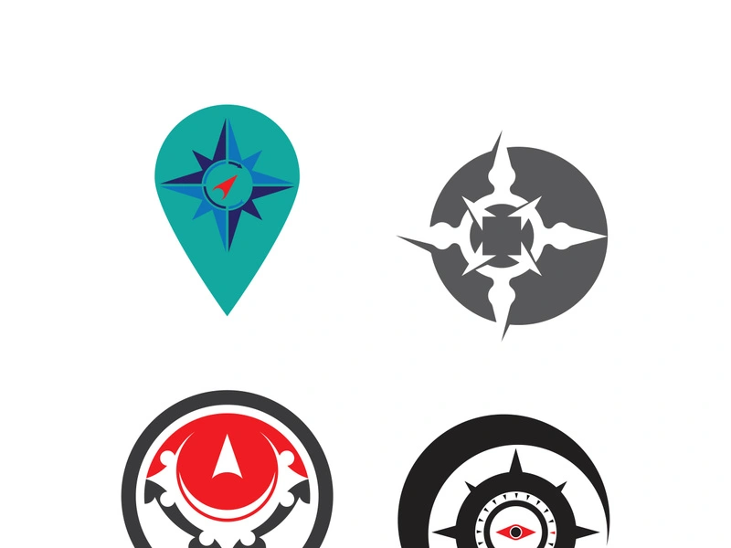 Compass logo template vector icon illustration design