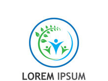 Community of people logo design with creative idea.