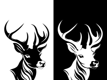 Deer logo template vector icon illustration design preview picture