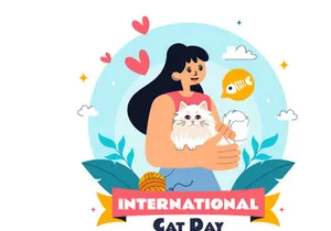 10 International Cat Day Illustration