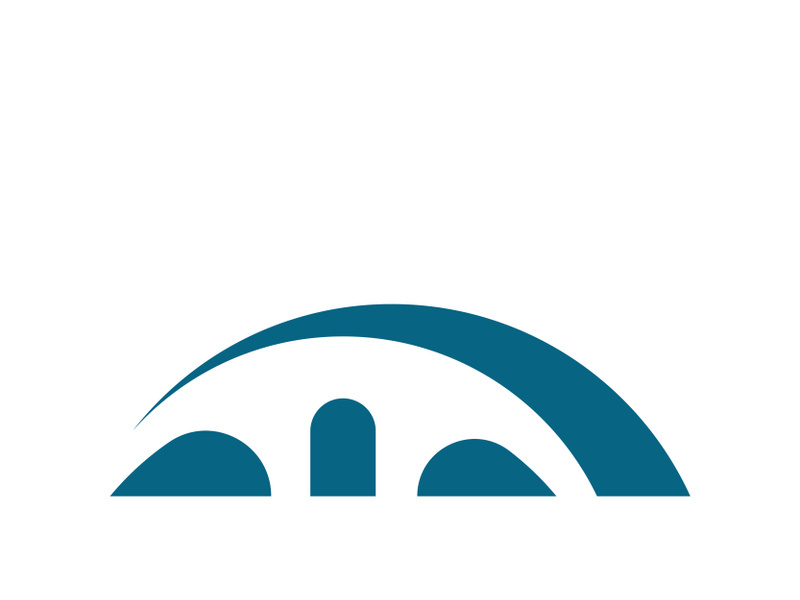 Bridge building Logo Design Template Vector Icon