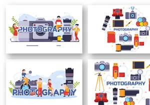 12 Photography Vector Illustration