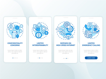 UCaaS risks blue onboarding mobile app screen preview picture
