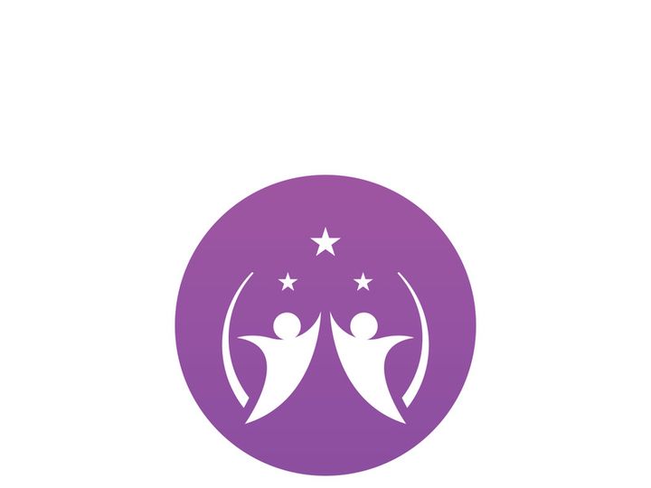 People star logo design to achieve a success or dream.