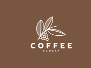 vintage retro design logo coffee bean drink simple concept illustration template